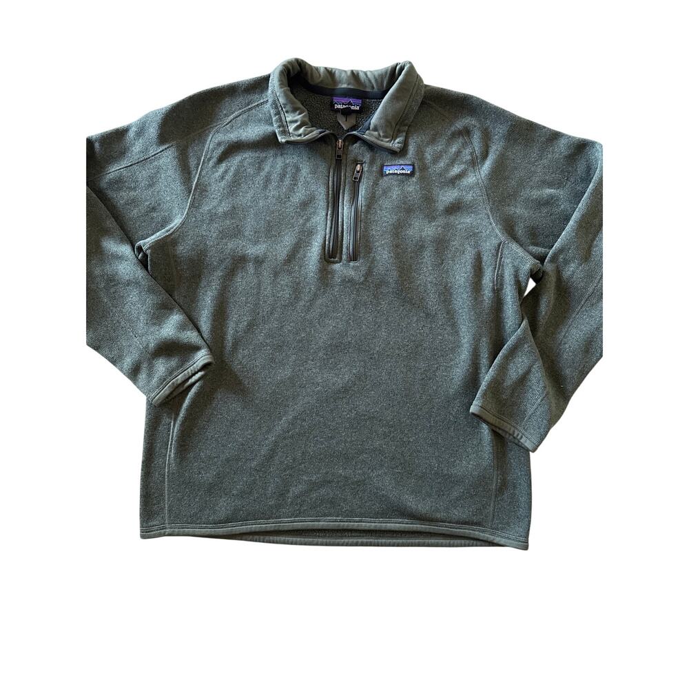 Patagonia Better Sweater Mens XL Green Quarter Zip Fleece Pullover